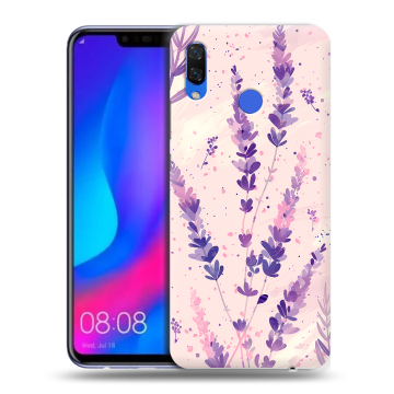 Пластиковый чехол на Huawei Nova 3 с принтом цветы лаванда