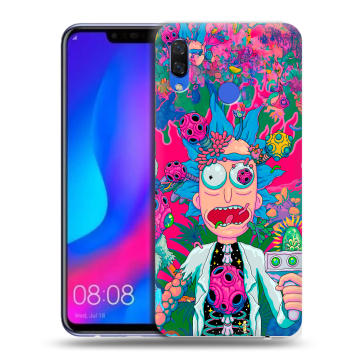 Пластиковый чехол на Huawei Nova 3 с принтом Рик и Морти Rick Morty