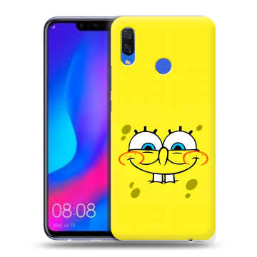 Пластиковый чехол на Huawei Nova 3 с принтом спанчбоб спанч боб