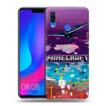 Пластиковый чехол на Huawei Nova 3 с принтом Майнкрафт Minecraft