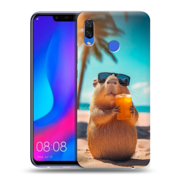 Пластиковый чехол на Huawei Nova 3 с принтом Капибара Пластиковый чехол на Huawei Nova 3 с принтом Капибара