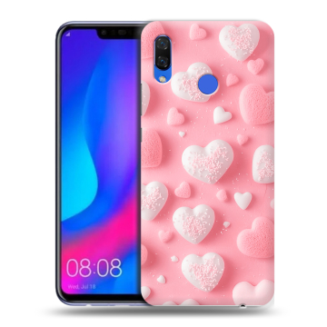 Пластиковый чехол на Huawei Nova 3 с принтом Сердечки Пластиковый чехол на Huawei Nova 3 с принтом Сердечки
