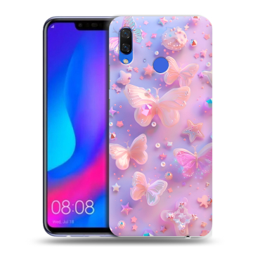 Пластиковый чехол на Huawei Nova 3 с принтом Бабочки Пластиковый чехол на Huawei Nova 3 с принтом Бабочки