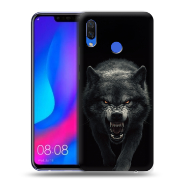 Пластиковый чехол на Huawei Nova 3 с принтом Волк