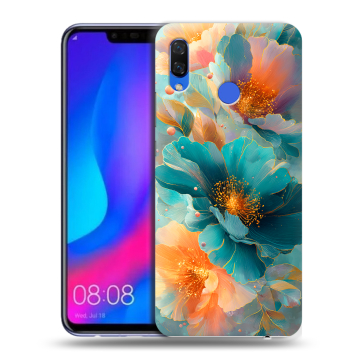 Пластиковый чехол на Huawei Nova 3 с принтом Цветы