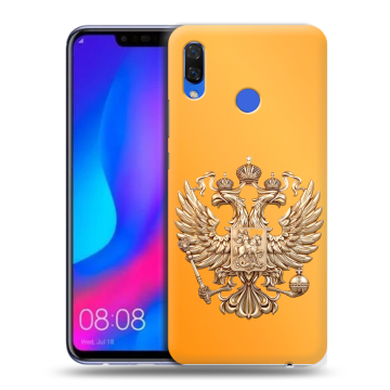 Пластиковый чехол на Huawei Nova 3 с принтом Герб Флаг России
