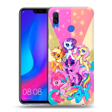Пластиковый чехол на Huawei Nova 3 с принтом My little pony Дружба чудо