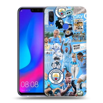 Пластиковый чехол на Huawei Nova 3 с принтом Man City Манчестер Сити