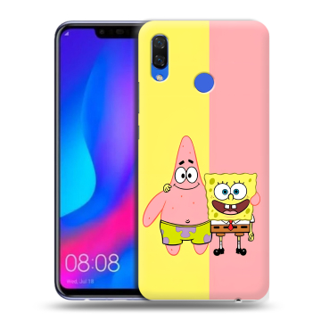 Пластиковый чехол на Huawei Nova 3 с принтом Спанч боб Спанчбоб