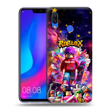 Пластиковый чехол на Huawei Nova 3 с принтом Roblox Роблокс