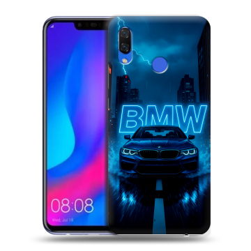 Пластиковый чехол на Huawei Nova 3 с принтом BMW БМВ