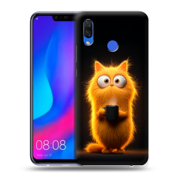 Пластиковый чехол на Huawei Nova 3 с принтом Смешной кот