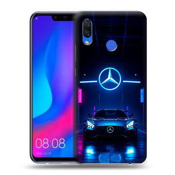 Пластиковый чехол на Huawei Nova 3 с принтом Mercedes Мерседес