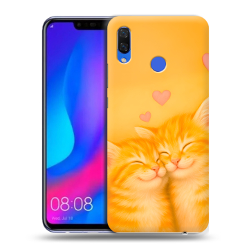 Пластиковый чехол на Huawei Nova 3 с принтом Милые котята