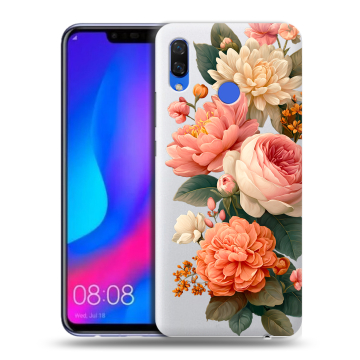Пластиковый чехол на Huawei Nova 3 с принтом цветы