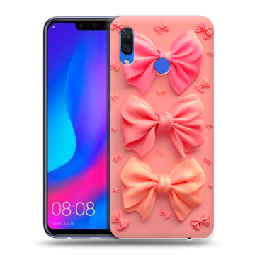Пластиковый чехол на Huawei Nova 3 с принтом Розовые бантики Пластиковый чехол на Huawei Nova 3 с принтом Розовые бантики