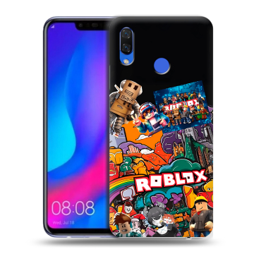 Пластиковый чехол на Huawei Nova 3 с принтом Roblox Роблокс