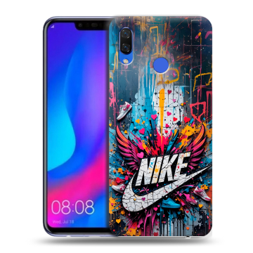 Пластиковый чехол на Huawei Nova 3 с принтом Nike Найк Пластиковый чехол на Huawei Nova 3 с принтом Nike Найк