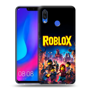 Пластиковый чехол на Huawei Nova 3 с принтом Roblox Роблокс