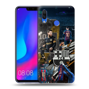 Пластиковый чехол на Huawei Nova 3 с принтом Messi Barcelona