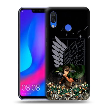 Пластиковый чехол на Huawei Nova 3 с принтом Атака титанов