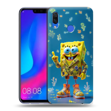 Пластиковый чехол на Huawei Nova 3 с принтом Спанч боб Спанчбоб Пластиковый чехол на Huawei Nova 3 с принтом Спанч боб Спанчбоб