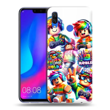 Пластиковый чехол на Huawei Nova 3 с принтом Roblox Роблокс