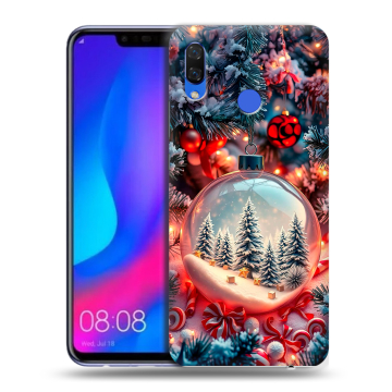 Пластиковый чехол на Huawei Nova 3 с принтом Новый год