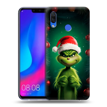 Пластиковый чехол на Huawei Nova 3 с принтом Гринч Новый год Рождество