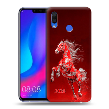 Пластиковый чехол на Huawei Nova 3 с принтом Новый год