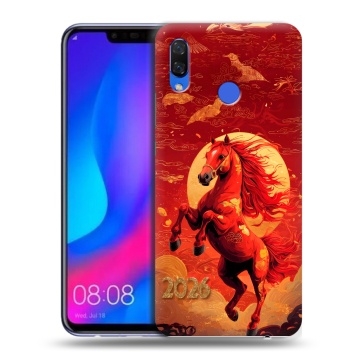 Пластиковый чехол на Huawei Nova 3 с принтом Новый год