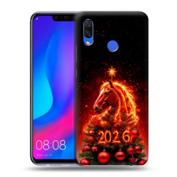 Пластиковый чехол на Huawei Nova 3 с принтом Новый год