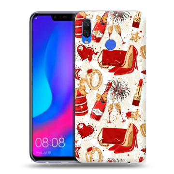 Пластиковый чехол на Huawei Nova 3 с принтом Новый год
