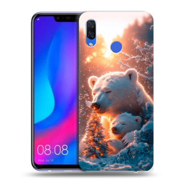 Пластиковый чехол на Huawei Nova 3 с принтом Новый год