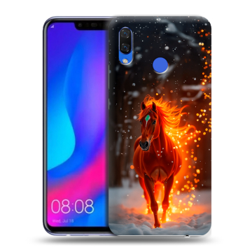 Пластиковый чехол на Huawei Nova 3 с принтом Новый год