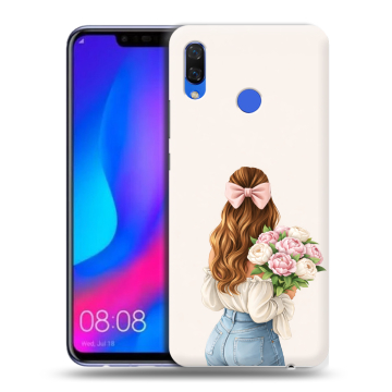 Пластиковый чехол на Huawei Nova 3 с принтом женский