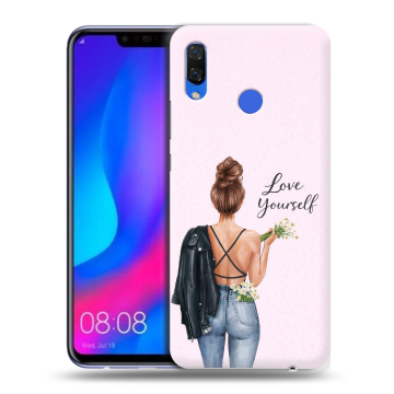 Пластиковый чехол на Huawei Nova 3 с принтом женский