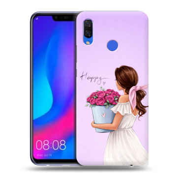 Пластиковый чехол на Huawei Nova 3 с принтом женский