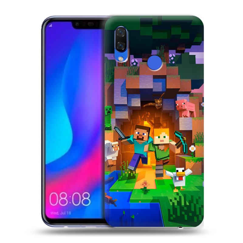 Пластиковый чехол на Huawei Nova 3 с принтом Майнкрафт Minecraft Пластиковый чехол на Huawei Nova 3 с принтом Майнкрафт Minecraft