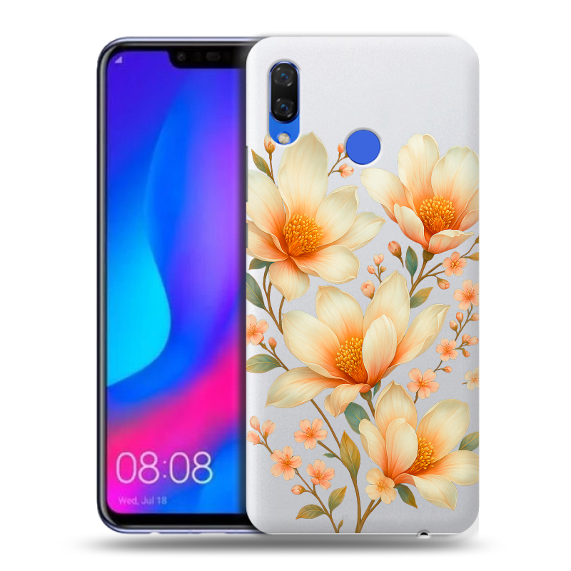 Пластиковый чехол на Huawei Nova 3 с принтом Цветы Пластиковый чехол на Huawei Nova 3 с принтом Цветы
