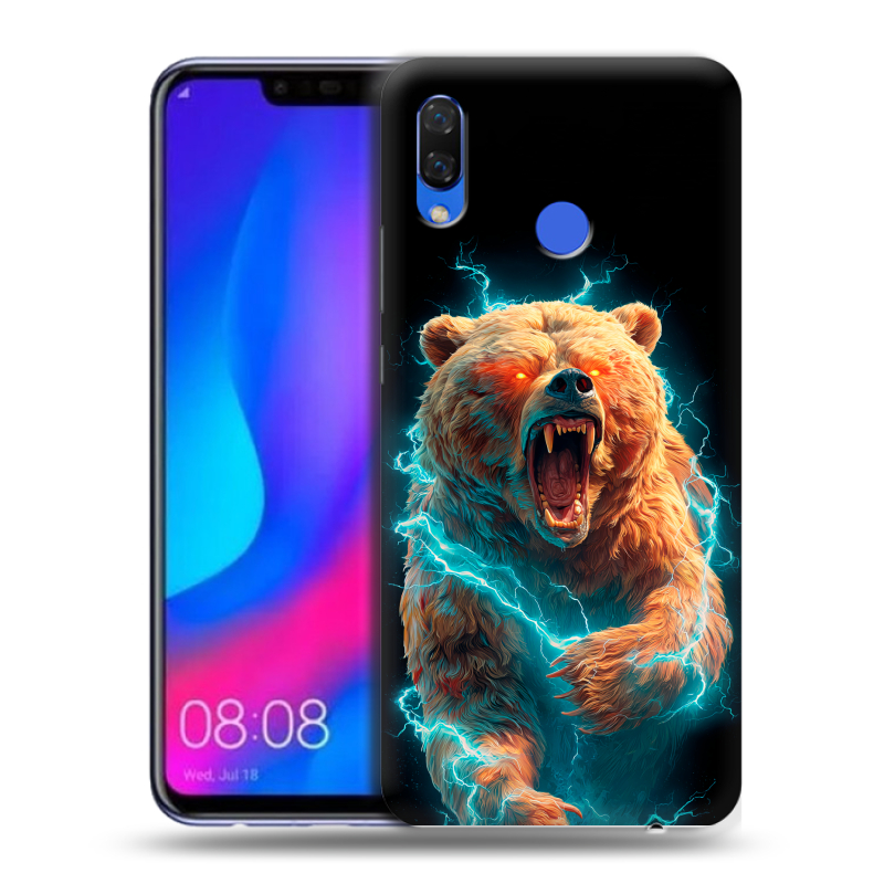 Пластиковый чехол на Huawei Nova 3 с принтом Медведь Пластиковый чехол на Huawei Nova 3 с принтом Медведь