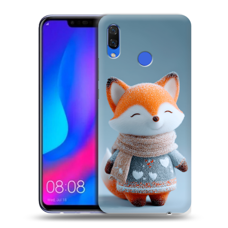 Пластиковый чехол на Huawei Nova 3 с принтом Лиса Пластиковый чехол на Huawei Nova 3 с принтом Лиса
