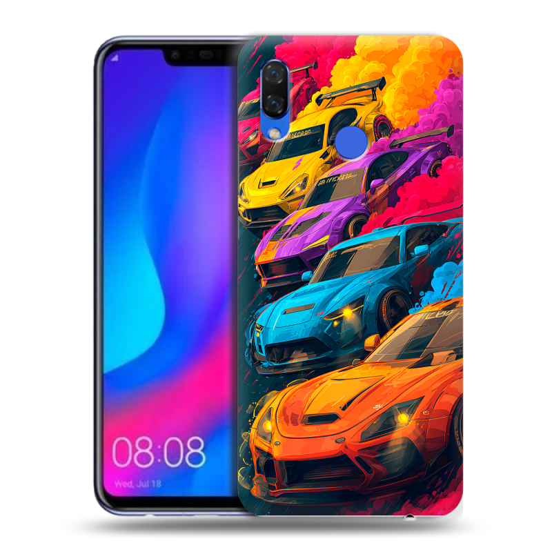 Пластиковый чехол на Huawei Nova 3 с принтом Тачки Пластиковый чехол на Huawei Nova 3 с принтом Тачки