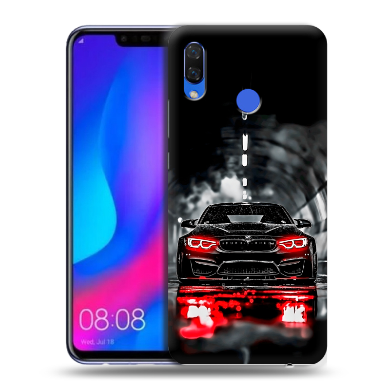 Пластиковый чехол на Huawei Nova 3 с принтом BMW БМВ Пластиковый чехол на Huawei Nova 3 с принтом BMW БМВ