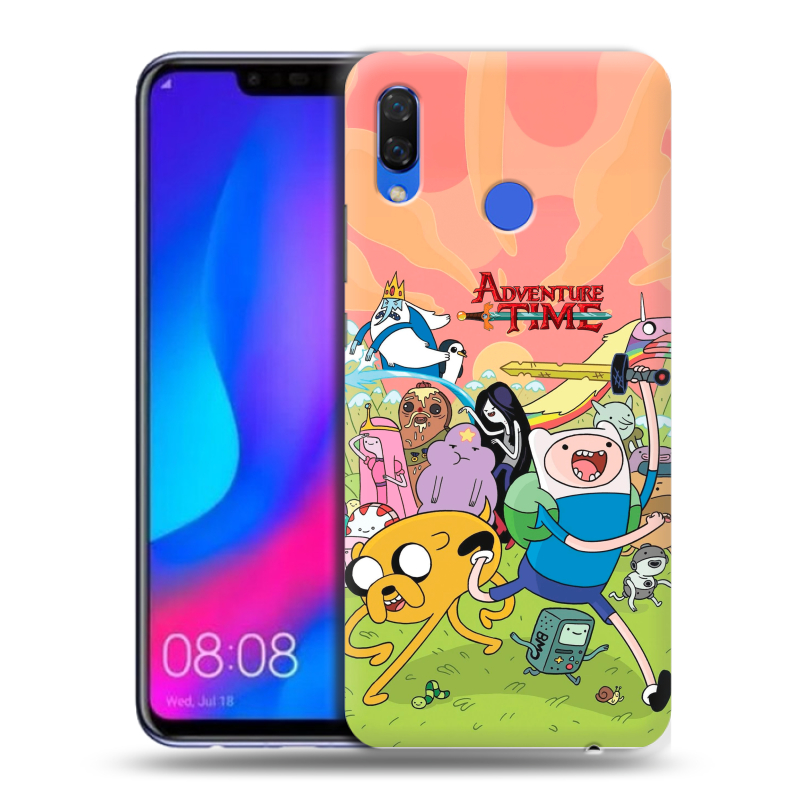 Пластиковый чехол на Huawei Nova 3 с принтом Adventure time Время приключений Пластиковый чехол на Huawei Nova 3 с принтом Adventure time Время приключений