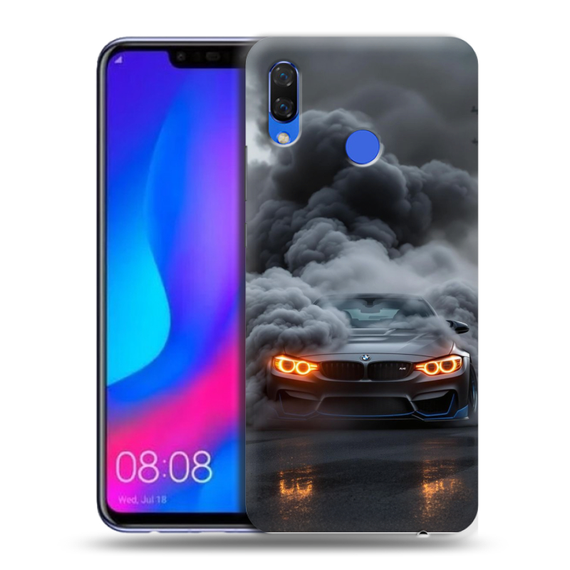 Пластиковый чехол на Huawei Nova 3 с принтом BMW БМВ Пластиковый чехол на Huawei Nova 3 с принтом BMW БМВ