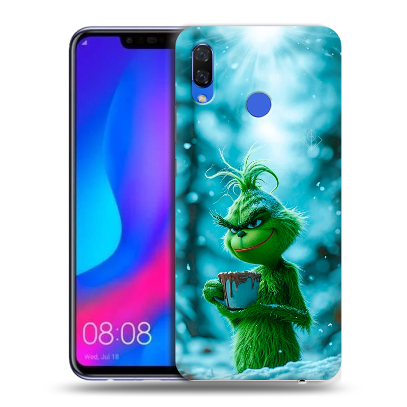 Пластиковый чехол на Huawei Nova 3 с принтом Новый год гринч Пластиковый чехол на Huawei Nova 3 с принтом Новый год гринч