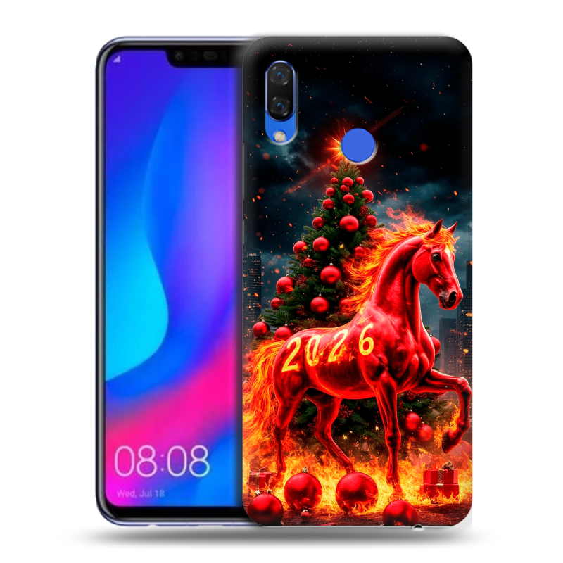 Пластиковый чехол на Huawei Nova 3 с принтом Новый год Пластиковый чехол на Huawei Nova 3 с принтом Новый год
