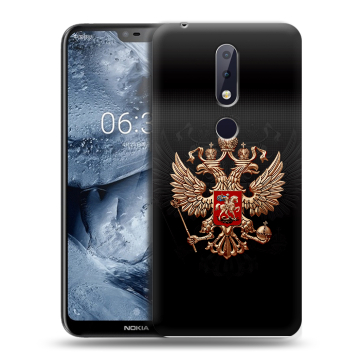 Силиконовый чехол на Nokia 6.1 Plus с принтом Герб России