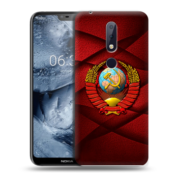 Силиконовый чехол на Nokia 6.1 Plus с принтом Герб СССР